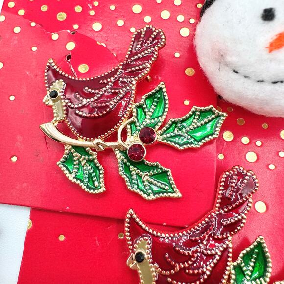 Christmas Brooch Pin Lot Vintage To Now Holiday Noel Festive Fun Xmas 17 Pieces - Picture 4 of 16